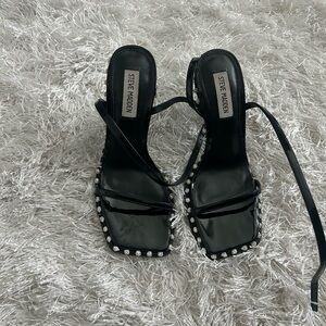 Steve Madden black rhinestone heels